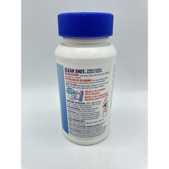 Clean Shot Concentrated Bleach Tablets Regular Scent 32 ct Discontinued Bs277 - Picture 12 of 16